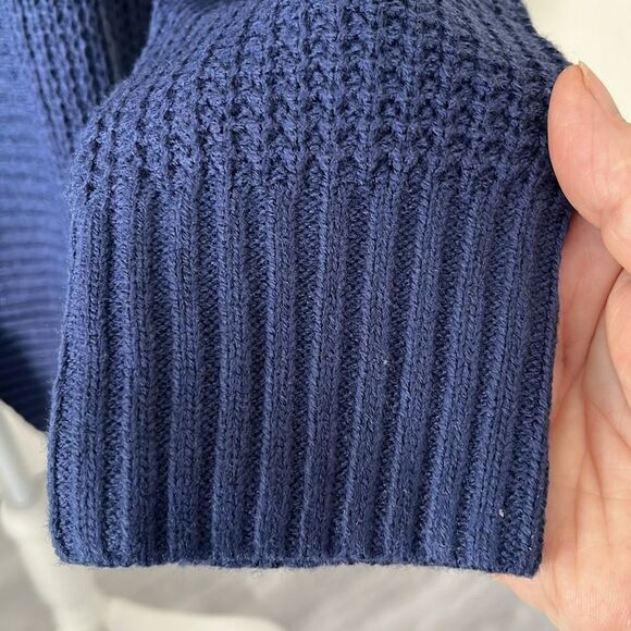 Meroketty Cozy Blue Waffle Knit Oversized Cardigan Pockets NWT SZ XL - Picture 4 of 9
